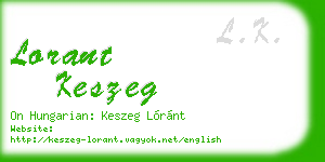 lorant keszeg business card