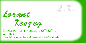 lorant keszeg business card